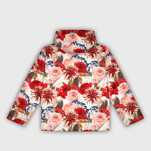 Женская ветровка Цветочный букет Flower bouquet / 3D-Белый – фото 2