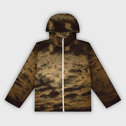 Ветровка с капюшоном женская Облачное небо перед рассветом, цвет: 3D-белый