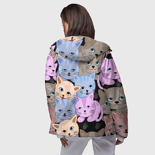 Женская ветровка Cats party / 3D-Черный – фото 4