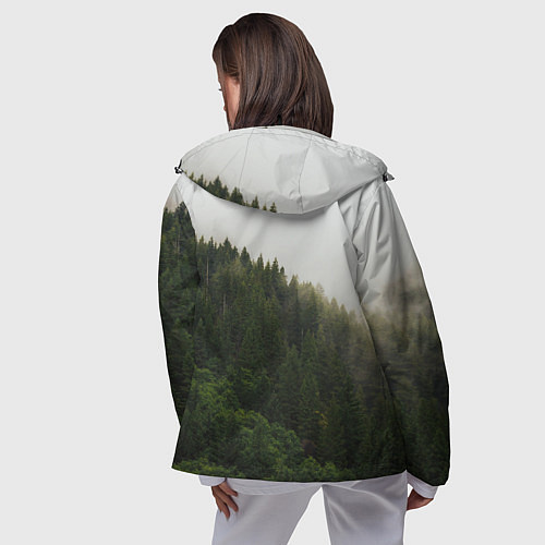 Женская ветровка Я из Сибири на фоне леса / 3D-Черный – фото 4
