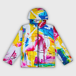 Ветровка с капюшоном женская Красочный принт, цвет: 3D-черный