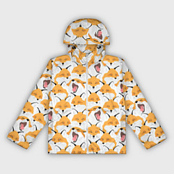 Ветровка с капюшоном женская Хитрые лисы, цвет: 3D-белый