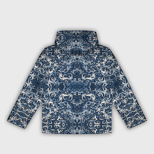 Женская ветровка Белые японские облака на синем фоне / 3D-Черный – фото 2