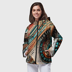 Ветровка с капюшоном женская Узор Всевидящее Око, цвет: 3D-черный — фото 2