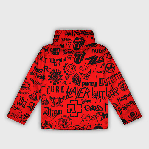 Женская ветровка Лучшие рок группы на красном / 3D-Белый – фото 2