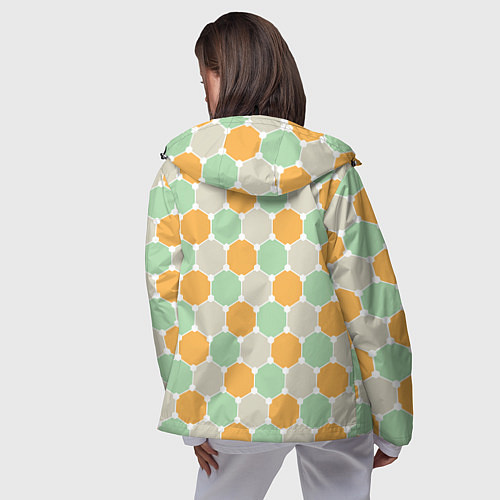 Женская ветровка Grey yellow green style / 3D-Черный – фото 4