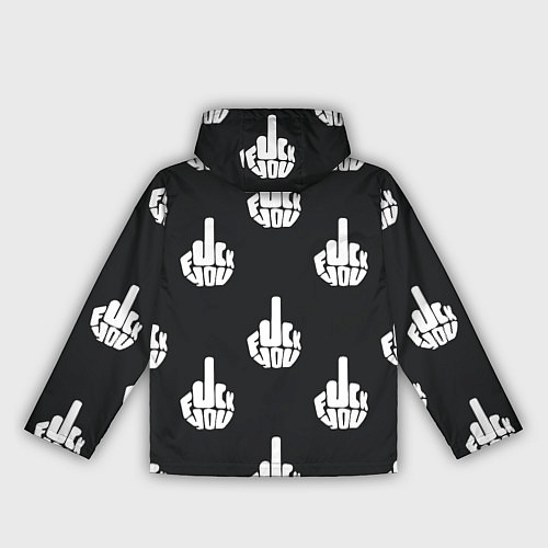 Женская ветровка С факами на английском - паттерн / 3D-Белый – фото 2