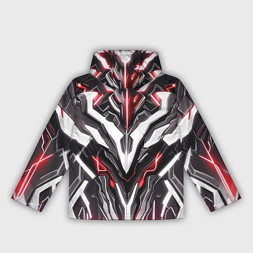 Женская ветровка Неоновая кибер броня красная / 3D-Белый – фото 2