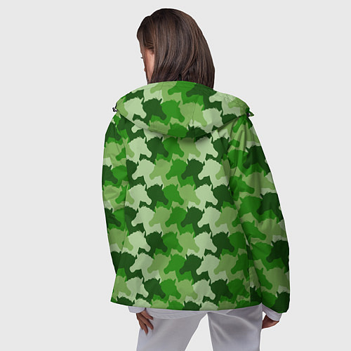 Женская ветровка Лошади, Единороги - камуфляж / 3D-Черный – фото 4