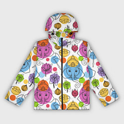 Ветровка с капюшоном женская Индийские слоники, цвет: 3D-черный
