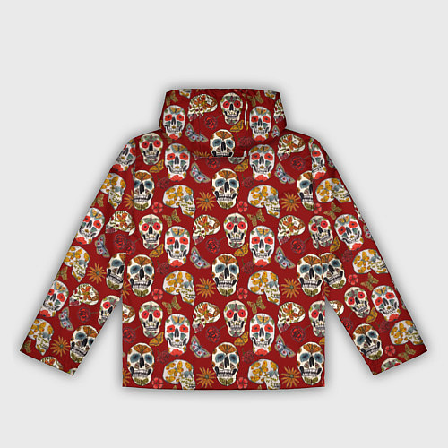 Женская ветровка Мексиканские черепа с бабочками / 3D-Белый – фото 2