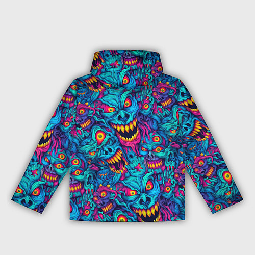 Женская ветровка Неоновые монстры - graffiti art style pattern / 3D-Белый – фото 2