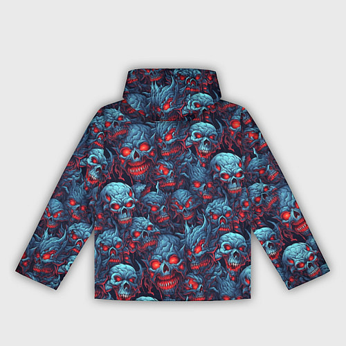 Женская ветровка Monster skulls pattern / 3D-Белый – фото 2