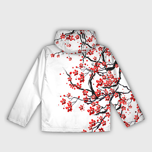 Женская ветровка Цветущее дерево сакуры / 3D-Белый – фото 2