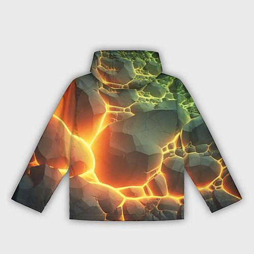 Женская ветровка Валуны в лаве / 3D-Белый – фото 2