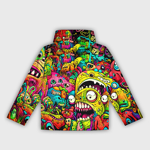 Женская ветровка Психоделические монстры / 3D-Черный – фото 2