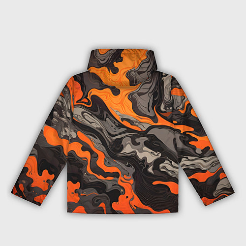 Женская ветровка Оранжево-черный камуфляж / 3D-Белый – фото 2