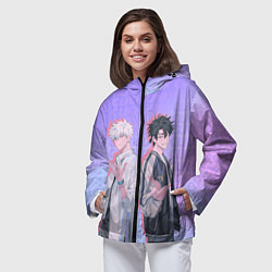 Ветровка с капюшоном женская Персонажи - Агенты времени, цвет: 3D-черный — фото 2