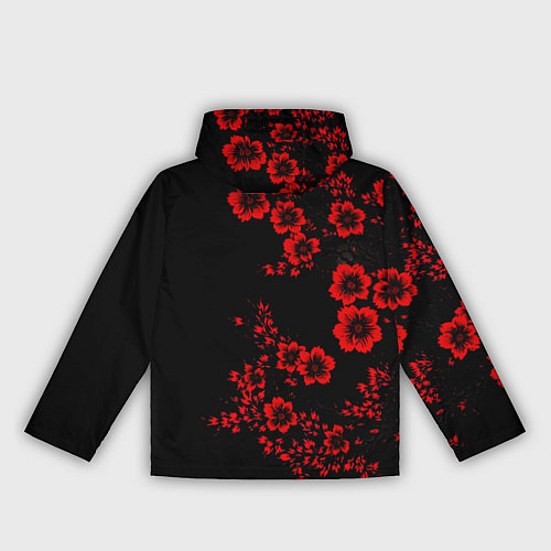Женская ветровка Ducati - red flowers / 3D-Белый – фото 2