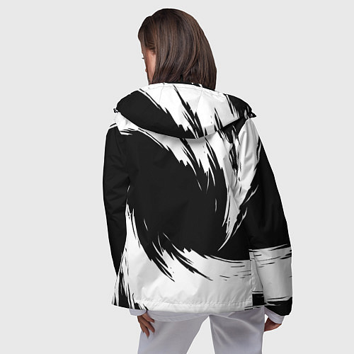 Женская ветровка Ducati - мазки краски / 3D-Черный – фото 4