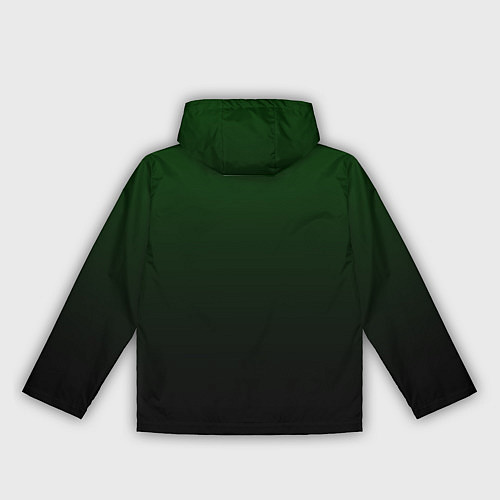 Женская ветровка Градиент чёрно-зеленый / 3D-Черный – фото 2