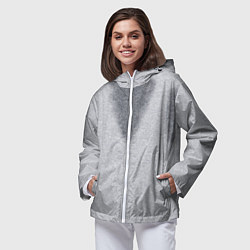 Ветровка с капюшоном женская С пятнами пота, цвет: 3D-белый — фото 2