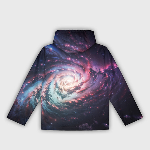 Женская ветровка Спиральная галактика в космосе / 3D-Черный – фото 2