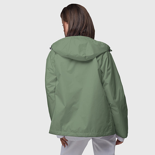 Женская ветровка Защитный хаки / 3D-Черный – фото 4