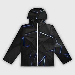 Ветровка с капюшоном женская Black texture neon line, цвет: 3D-белый
