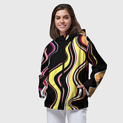 Ветровка с капюшоном женская Дисгармония, цвет: 3D-черный — фото 2