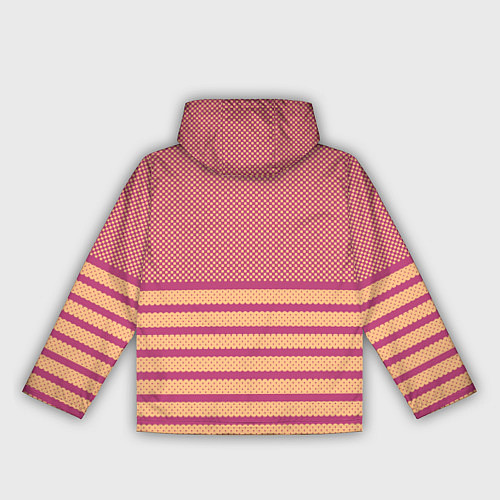 Женская ветровка Нежный жёлто-сиреневый полосатый / 3D-Белый – фото 2