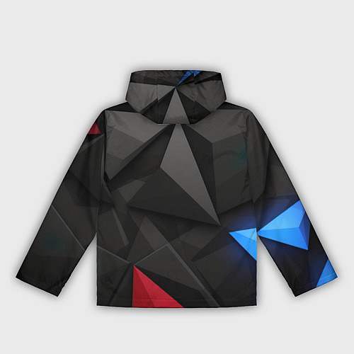 Женская ветровка Black blue red elements / 3D-Белый – фото 2