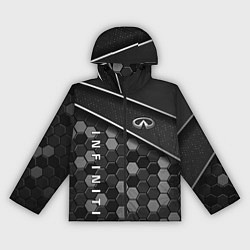 Ветровка с капюшоном женская Infiniti - черный металл, цвет: 3D-черный