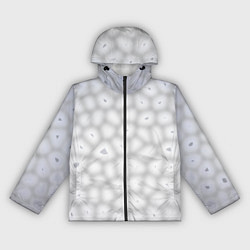 Ветровка с капюшоном женская Размытый сетчатый узор, цвет: 3D-черный