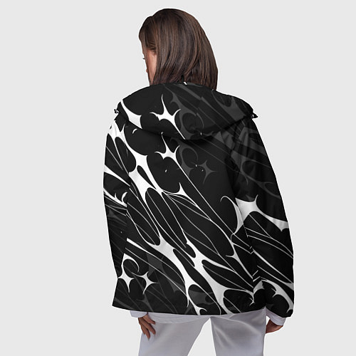 Женская ветровка Volkswagen - острые линии / 3D-Черный – фото 4