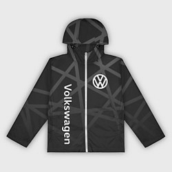 Ветровка с капюшоном женская Volkswagen - classic black, цвет: 3D-белый