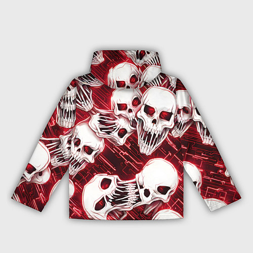 Женская ветровка Черепа киберпанк / 3D-Белый – фото 2