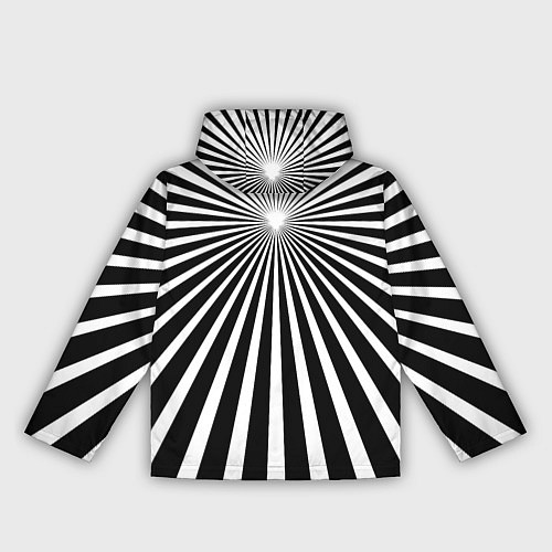 Женская ветровка Черно-белая полосатая иллюзия / 3D-Черный – фото 2