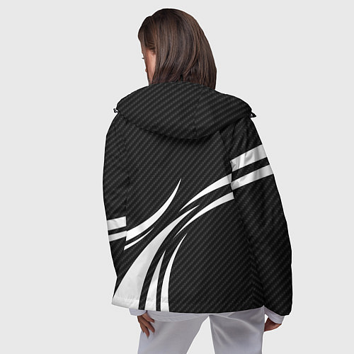 Женская ветровка Fox carbon line - white / 3D-Черный – фото 4