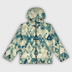 Ветровка с капюшоном женская Абстракция светло-зеленый, цвет: 3D-черный