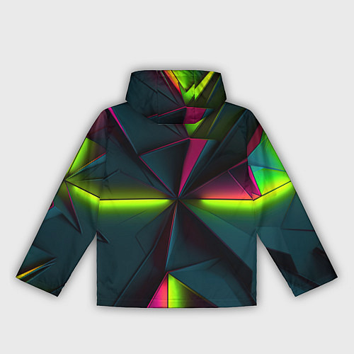 Женская ветровка Зеленые неоновые плиты / 3D-Белый – фото 2