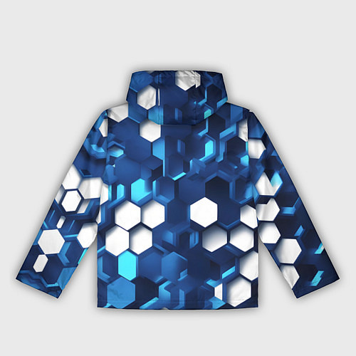 Женская ветровка Cyber hexagon Blue / 3D-Белый – фото 2