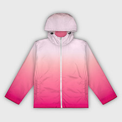 Ветровка с капюшоном женская Оттенки розового градиент, цвет: 3D-белый