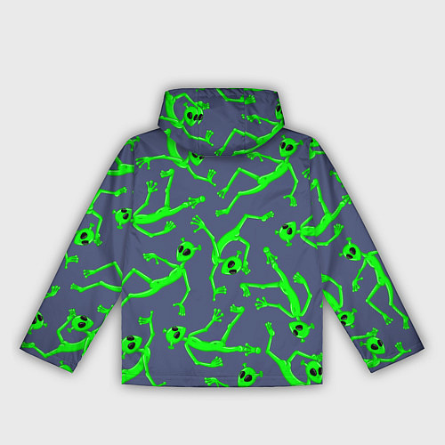 Женская ветровка Инопланетяне паттерн / 3D-Черный – фото 2