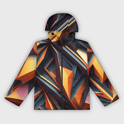 Ветровка с капюшоном женская Разноцветная 3D геометрия узоров метавселенной, цвет: 3D-черный