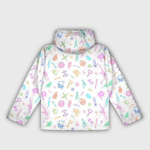 Женская ветровка Оружие - цветной на белом / 3D-Черный – фото 2