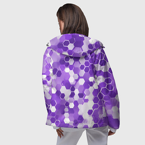 Женская ветровка Кибер Hexagon Фиолетовый / 3D-Черный – фото 4