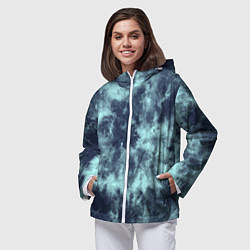 Ветровка с капюшоном женская Tie-Dye дизайн, цвет: 3D-белый — фото 2