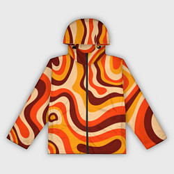 Ветровка с капюшоном женская Ретро текстура линий, цвет: 3D-черный