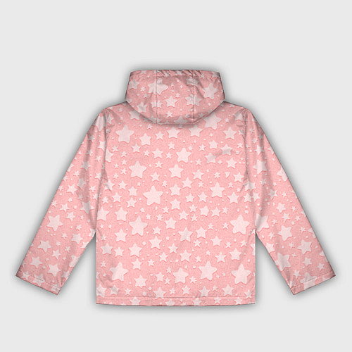 Женская ветровка Звёздочки бледно-розовый / 3D-Черный – фото 2